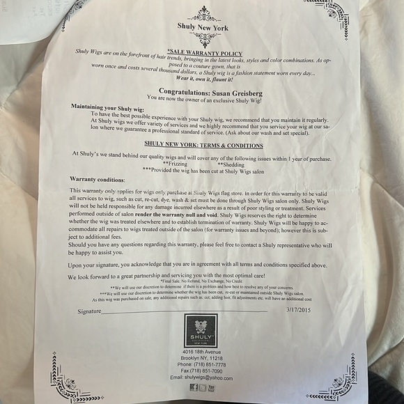 NYC Shuly Wig -pre-cut, color 16/10 OMBRÉ Real hair $1750 Candy style - Picture 7 of 15